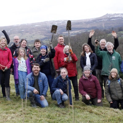 Woodland Creation Image of some Moor Trees volunteers